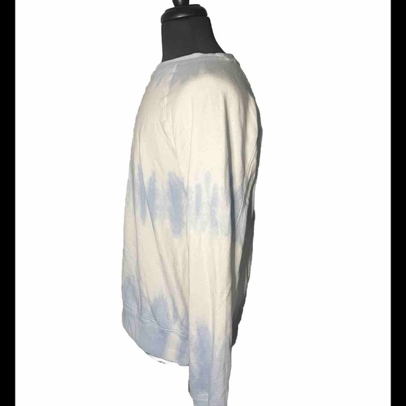 GAP NWT Men’s Sweatshirt Crewneck LT Blue White Tie Dye - Picture 4 of 6